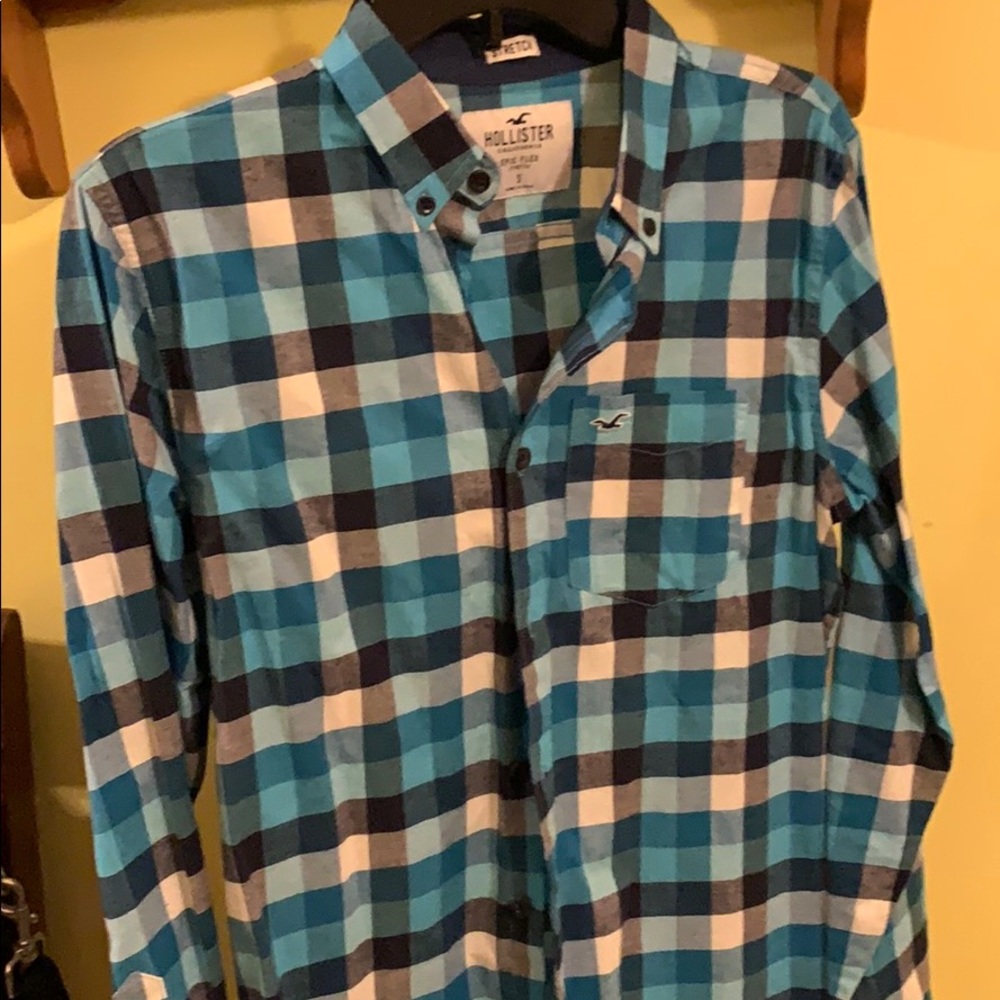 Hollister long sleeve casual dress shirt sz small